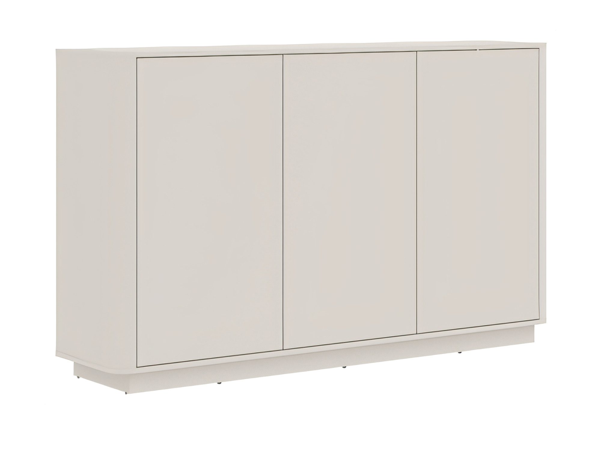 Komoda trzydrzwiowa Mocario 164 cm kaszmir na białym tle