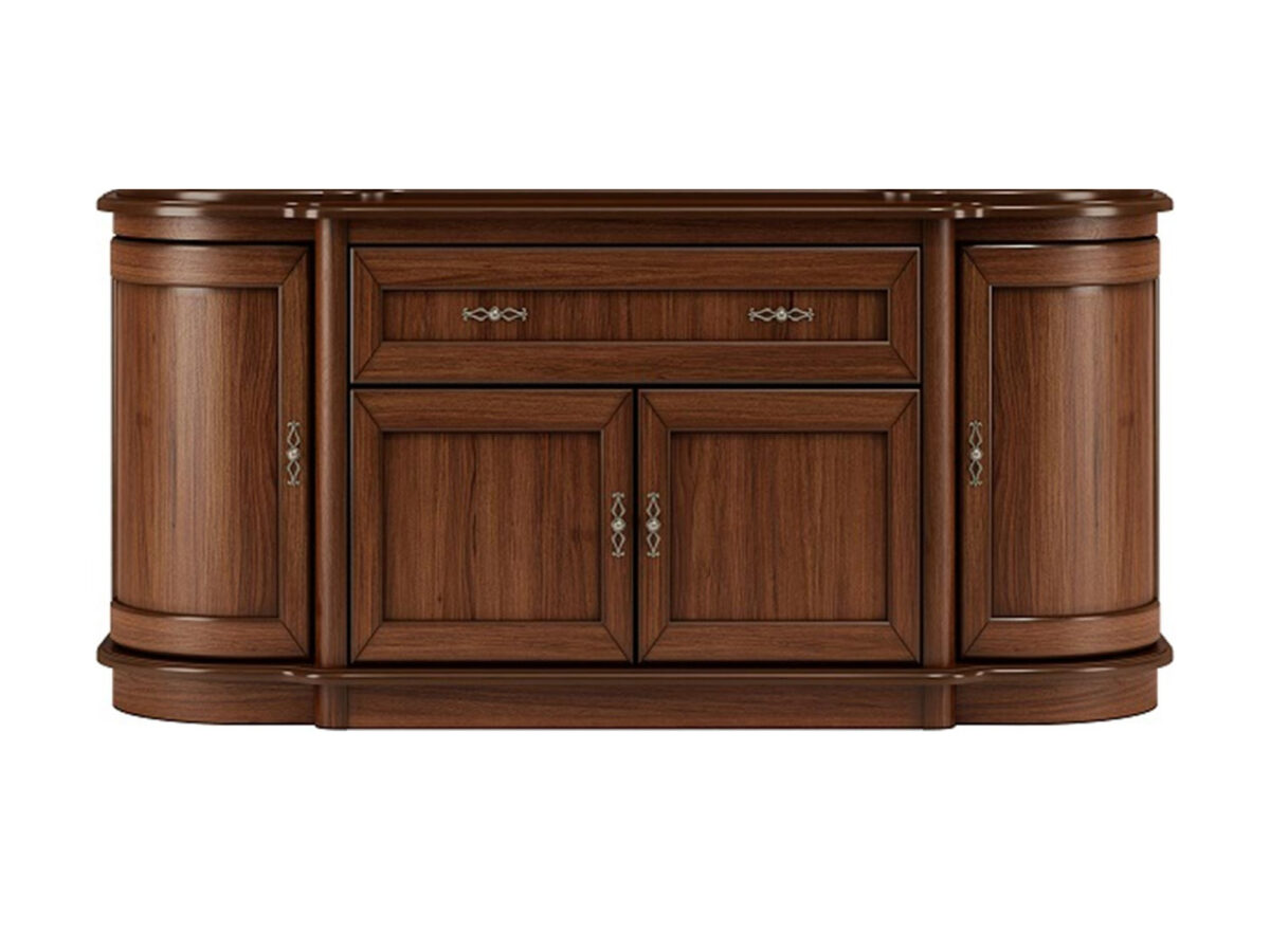 Komoda Wersal W26 156 cm z 4 drzwiami i szufladą, orzech włoski