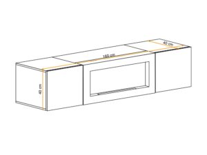 Miniaturka 2 - Biała szafka z otwartym wnętrzem