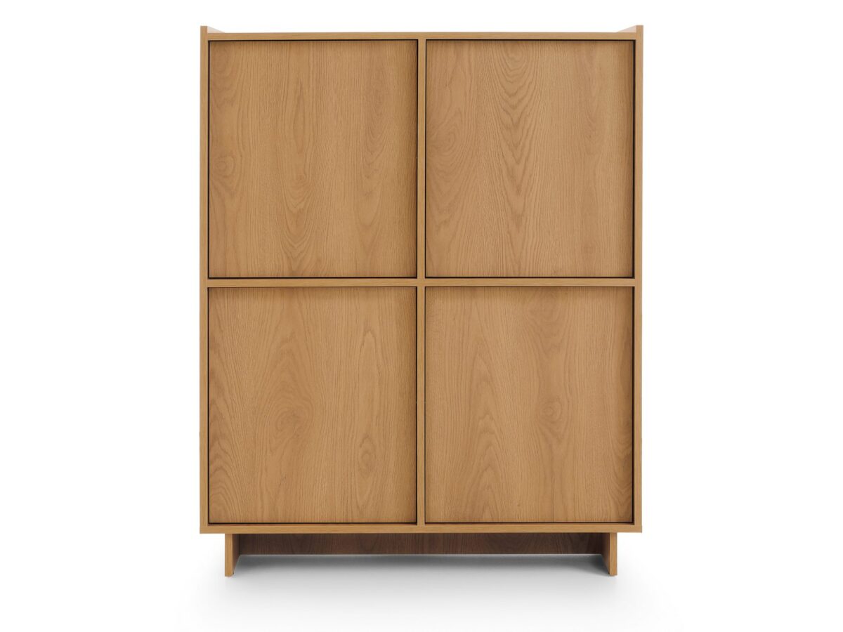 Komoda wysoka 98 cm z czterema drzwiami Hanami