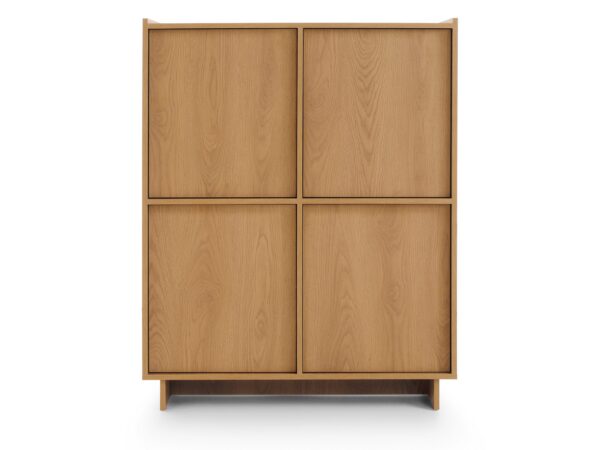 Wysoka komoda Hanami 98 cm w dekorze dębu karmelowego – front