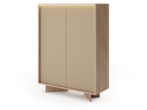 Miniaturka 1 - Komoda Talvio bolivar naturalny – widok pod kątem z LED