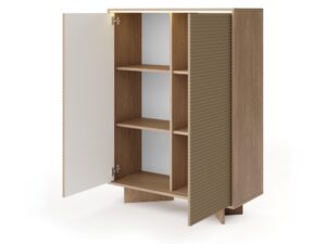 Miniaturka 2 - Komoda Talvio – otwarte drzwi, pionowy podział i wewnętrzne półki