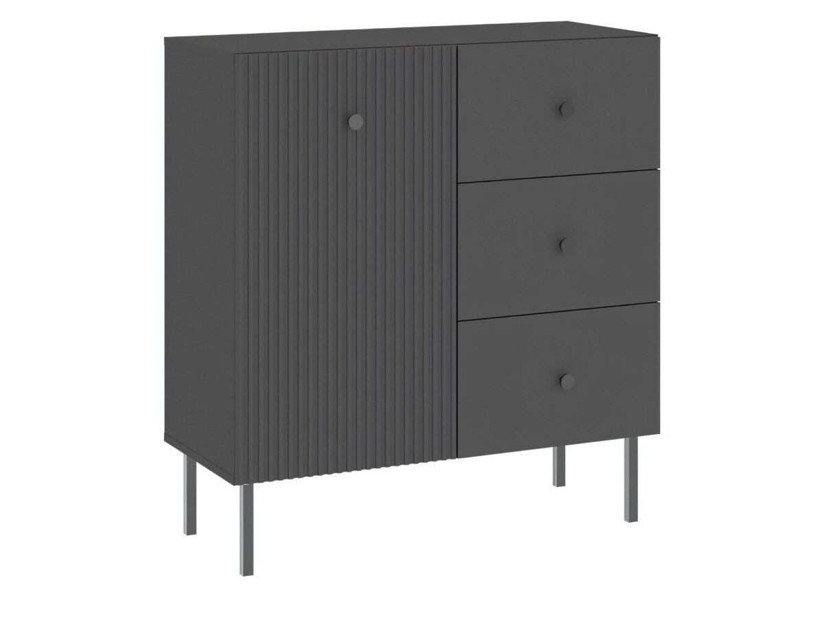 Komoda jednodrzwiowa z 3 szufladami Vienaro 91,2 cm