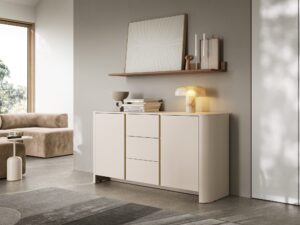 Miniaturka 6 - Komoda Lavello kaszmir – aranżacja salonu z lampą na blacie
