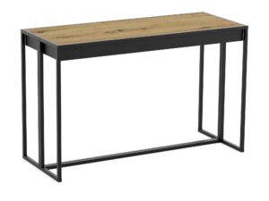 Miniaturka 1 - Konsola rozkładana Arenale – blat dąb artisan, czarny stelaż