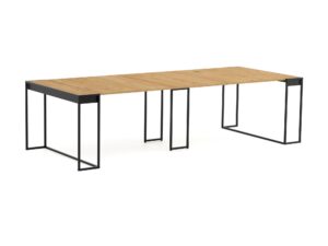 Miniaturka 3 - Konsola rozkładana Arenale – blat dąb lancelot, czarny stelaż