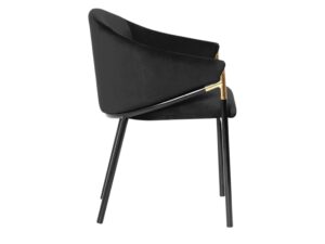 Miniaturka 3 - Krzesło welurowe Bonavero 58 cm czarne – zdjęcie 4
