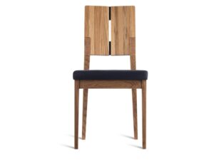 Miniaturka 2 - Krzesło dębowe tapicerowane Zevaro 94 cm czarne – zdjęcie 3