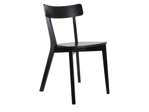 Krzesło drewniane czarne do jadalni Solvato 43 cm