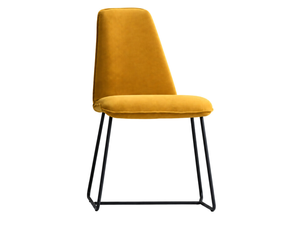 Krzesło tapicerowane Ralfeno 88 cm czarny stelaż