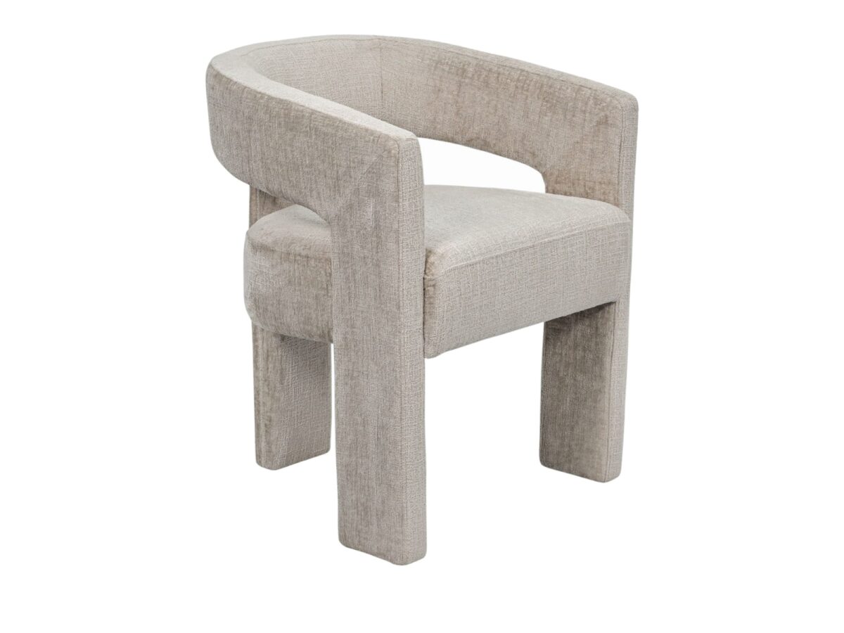 Krzesło tapicerowane z podłokietnikami 62 cm taupe – Edinburgh