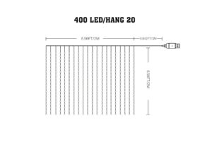 Miniaturka 5 - Schemat kurtyny LED RGB o powierzchni 2 × 2 m, 400 diod i odcinku zasilającym USB