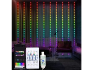 Miniaturka 1 - Kurtyna świetlna LED RGB 3 × 3 m w aranżacji wnętrza