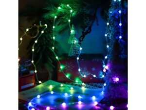 Miniaturka 4 - Kurtyna LED RGB kulki w dekoracyjnej aranżacji wewnątrz pokoju