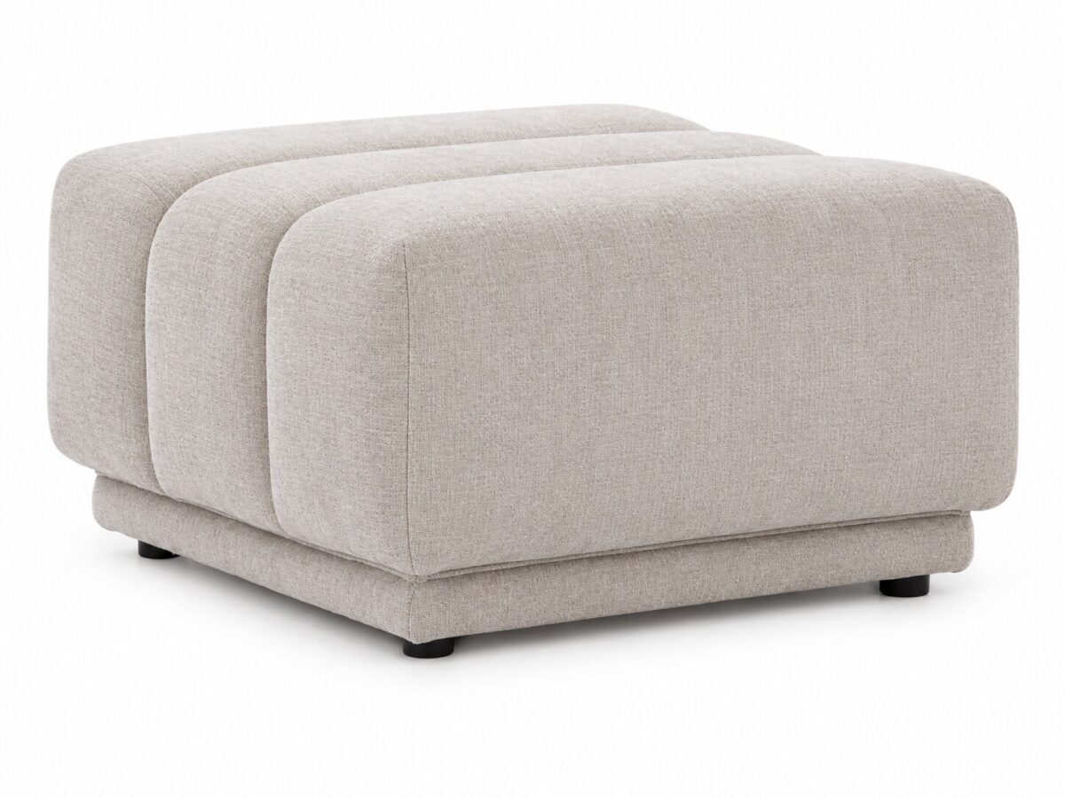 Kwadratowa pufa z pionowymi przeszyciami Gemvero 75 cm