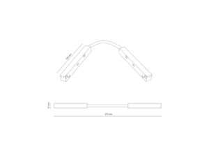 Miniaturka 2 - Czarny giętki łącznik Magnetic Easy z przewodem