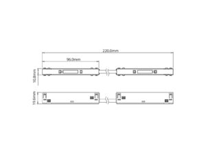 Miniaturka 2 - Schemat łącznika magnetycznego długość 220 mm