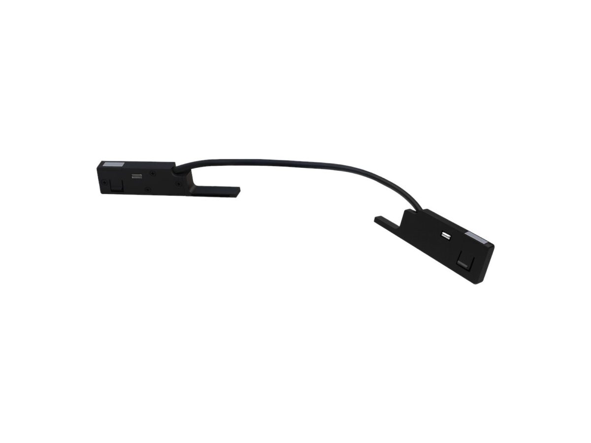 Łącznik narożny elastyczny do szyny magnetycznej 48 V czarny 16 cm