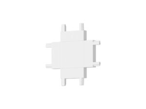 Miniaturka 1 - Biały łącznik krzyżowy plus do szyn magnetycznych na białym tle