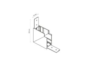 Miniaturka 1 - Magnetic Easy czarny łącznik do szyny – rysunek techniczny wymiarów