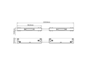 Miniaturka 2 - Łącznik prosty do szyny magnetycznej 48 V 10 mm czarny 22 cm – zdjęcie 3