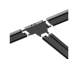 Miniaturka 2 - Czarny łącznik T pomiędzy trzema szynami magnetycznymi SLIM