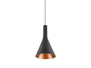 Miniaturka 3 - Lampa wisząca Lalu Set Cone 15 LED PHASE czarna z rozetą wpuszczaną – całe ujęcie