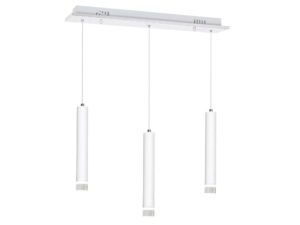 Miniaturka 7 - Lampa wisząca Arevona LED 15 W – trzy białe cylindry na listwie