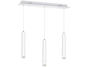 Miniaturka 1 - Lampa Arevona biała 3-punktowa – trzy regulowane zwisy LED