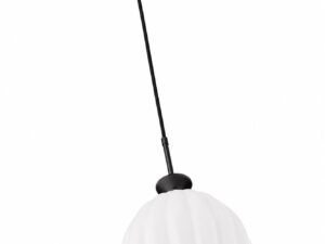 Miniaturka 6 - Lampa Aria czarna, biały szklany klosz widoczny od dołu