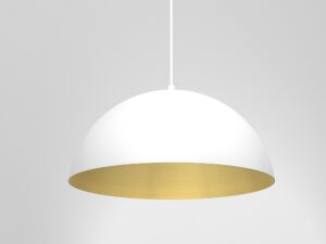 Miniaturka 1 - Lampa wisząca Avimeta E27 35 cm biała i złota – zdjęcie 2