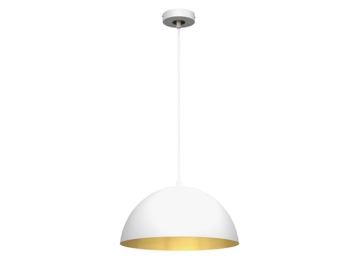Lampa wisząca Avimeta E27 35 cm biała i złota