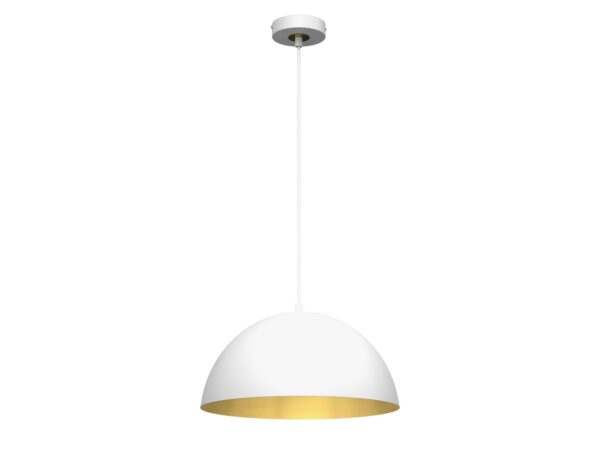 Lampa wisząca Avimeta E27 35 cm biała i złota