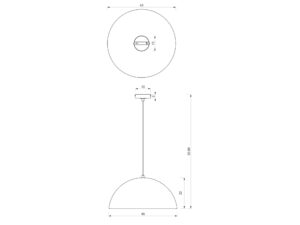 Miniaturka 4 - Lampa wisząca Avimeta E27 45 cm – zdjęcie 5