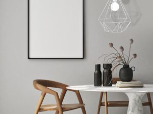 Miniaturka 7 - Biała lampa wisząca Avisona nad stołem w jadalni