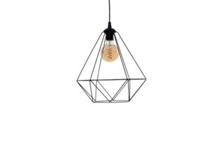 Miniaturka 1 - Lampa Avisona czarna – zbliżenie drucianego klosza o geometrycznym kształcie