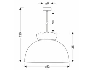 Miniaturka 2 - Lampa wisząca koronkowa Koremona 52 cm biała – zdjęcie 3