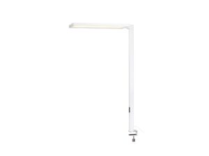 Miniaturka 1 - Lampa biurkowa Worklight biała 79 W, pełny widok na zacisk i oprawę LED