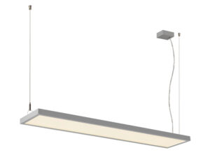 Miniaturka 2 - Szara lampa wisząca Worklight Pro 120 LED z pełnym zawieszeniem na białym tle