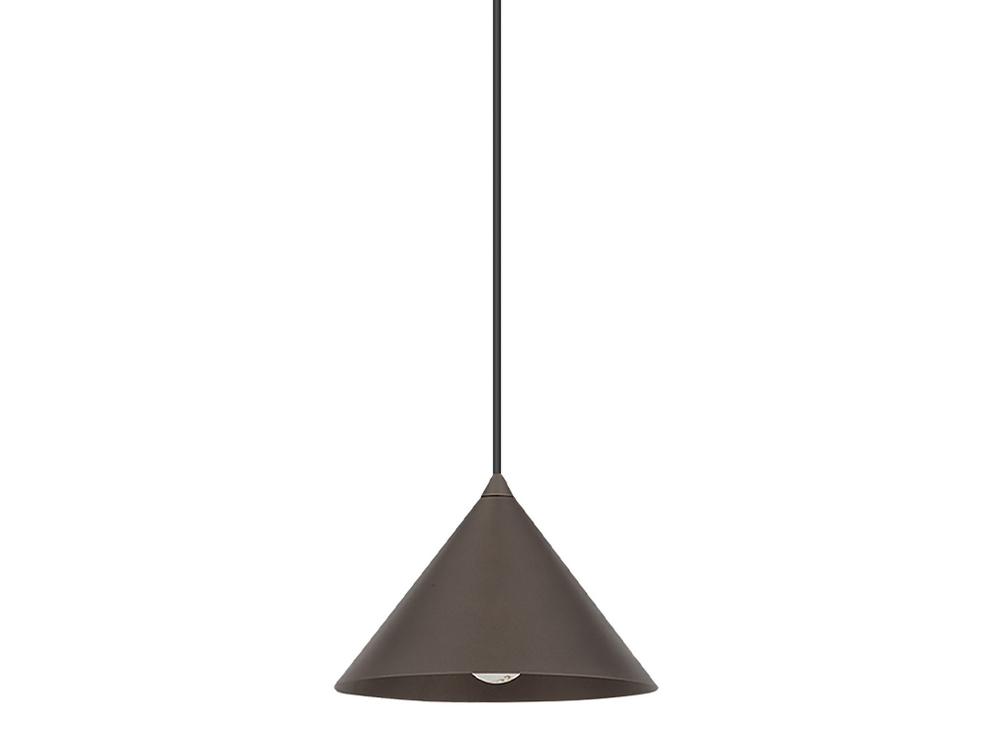 Lampa do szynoprzewodu Tracer Cono w kolorze brązowym – klosz z bliska na białym tle