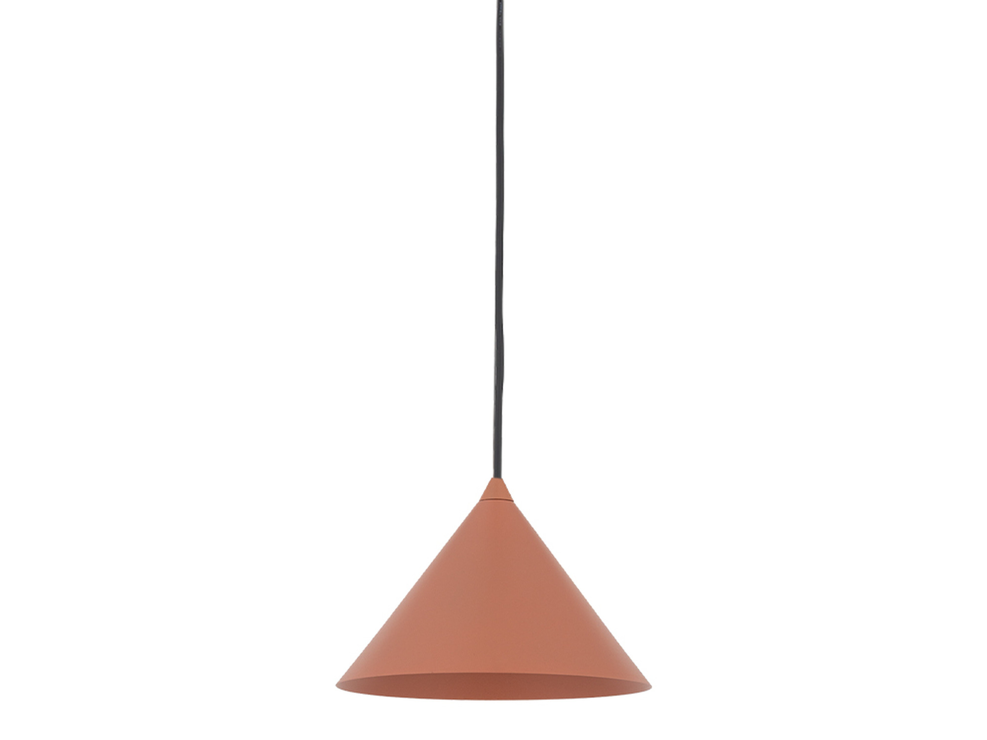 Lampa do szynoprzewodu Tracer Cono w kolorze ceglastym – klosz z bliska na białym tle