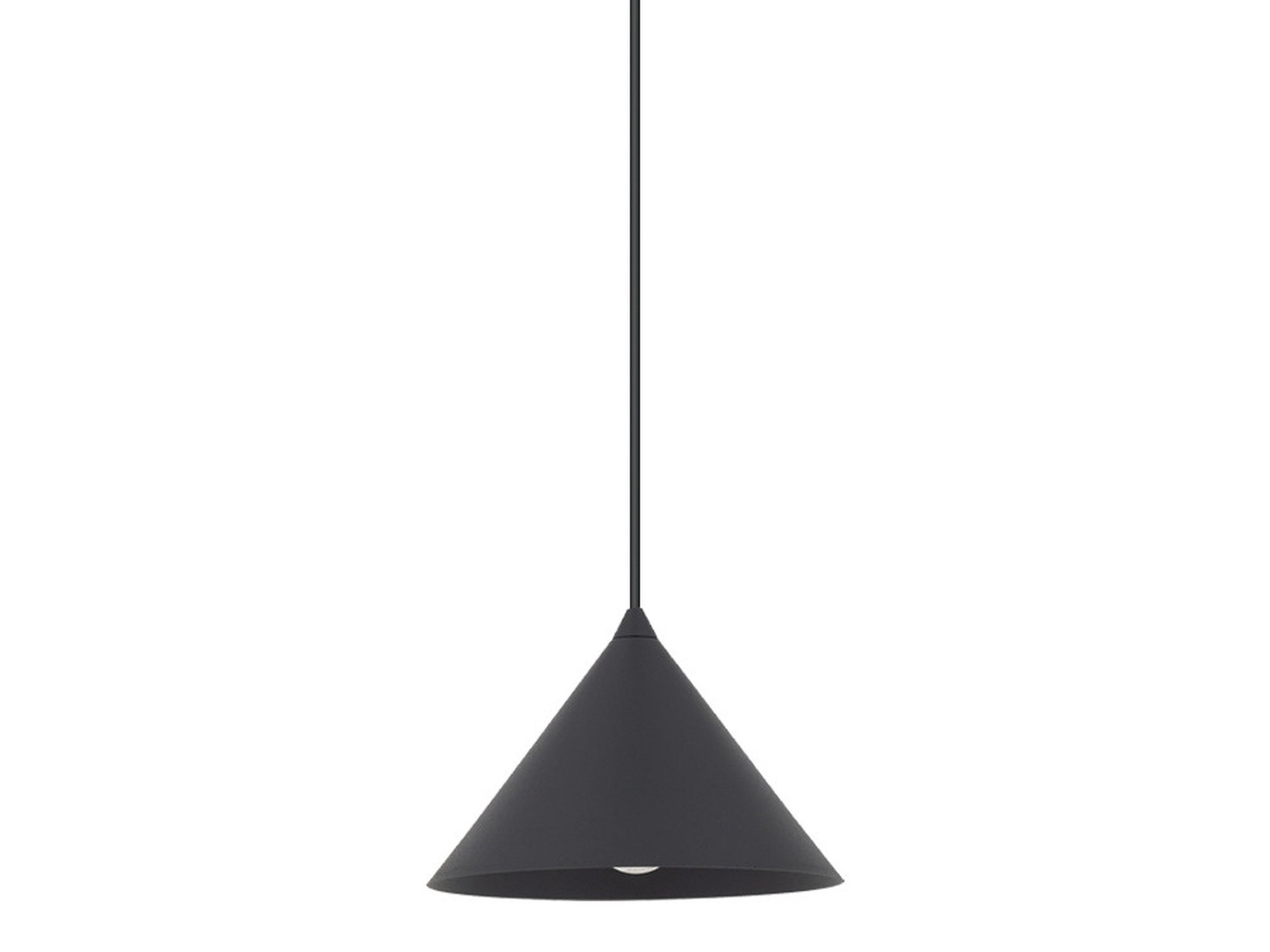 Lampa do szynoprzewodu Tracer Cono w kolorze czarnym – klosz z bliska na białym tle