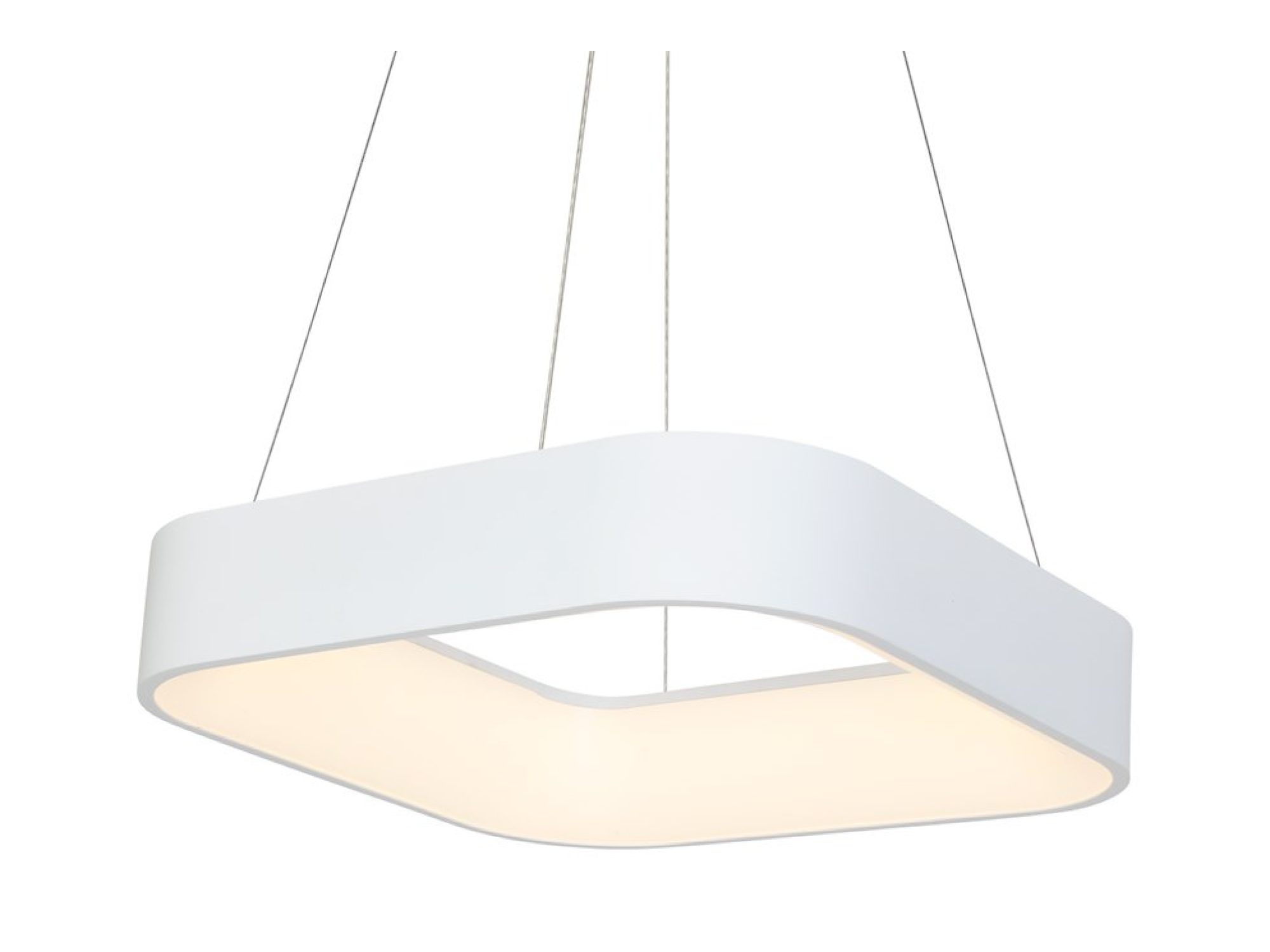 Lampa Elemina biała – zbliżenie obręczy oświetleniowej LED