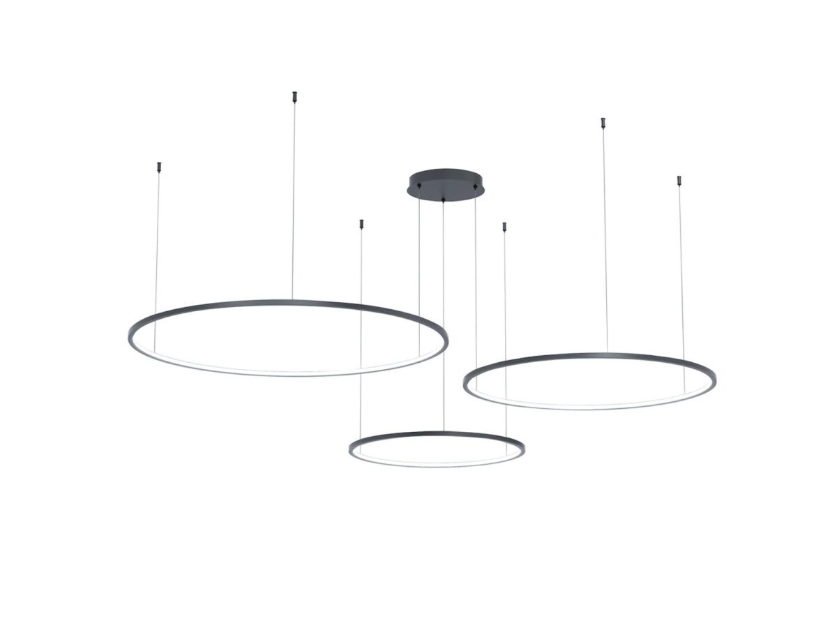 Lampa wisząca Emadena LED 100 W trzy pierścienie