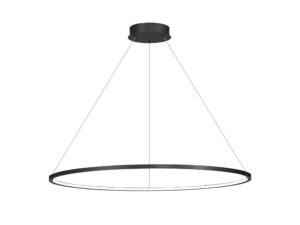 Miniaturka 5 - Czarna lampa Emadena LED 57 W, poziomy pierścień 100 cm na białym tle
