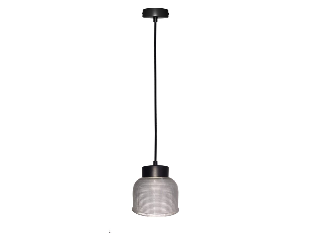 Lampa wisząca Galirela z ryflowanym kloszem 15 cm