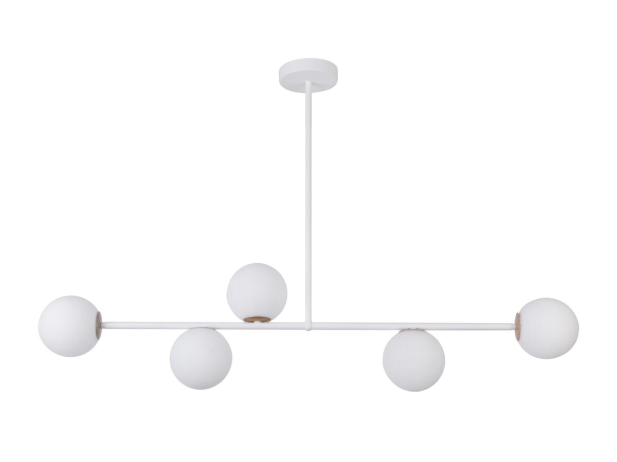 Lampa wisząca Gama 5-punktowa ze szklanymi kloszami 106 cm