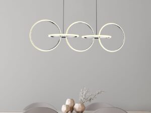 Miniaturka 1 - Lampa Helomo chromowana LED w aranżacji nad stołem jadalnianym