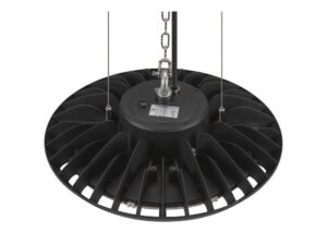 Miniaturka 1 - Lampa Highbay V 330 czarna – tylny radiator i elementy zawieszenia